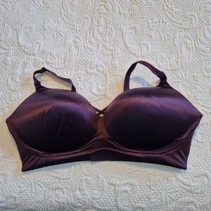 Torrid Curve 44DDD back smoothing wirefree push up plunge purple EUC